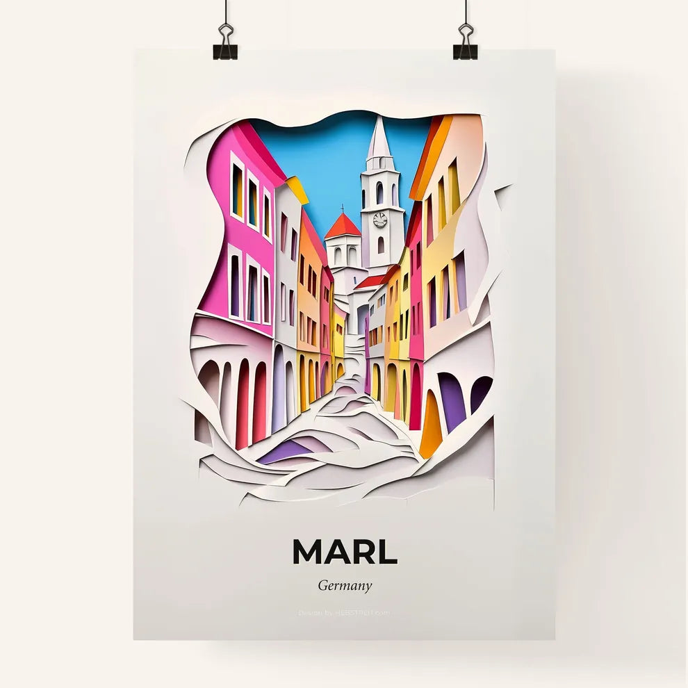 Vivid Marl, Germany, Colorful Poster