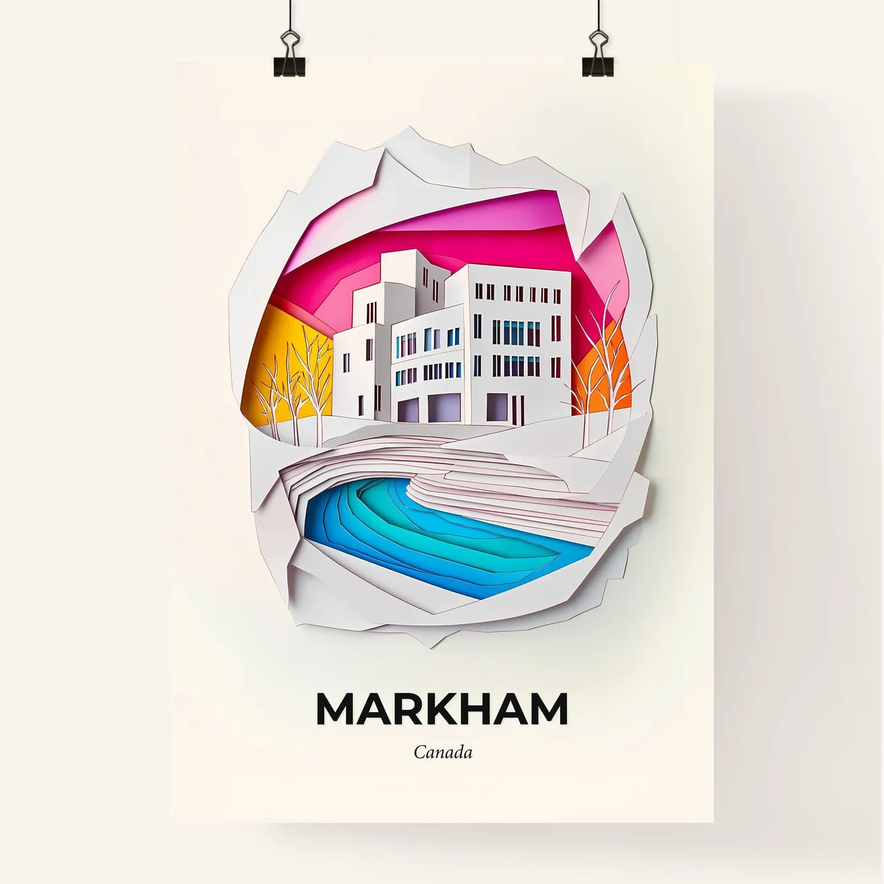 Vivid Markham, Canada, Colorful Poster