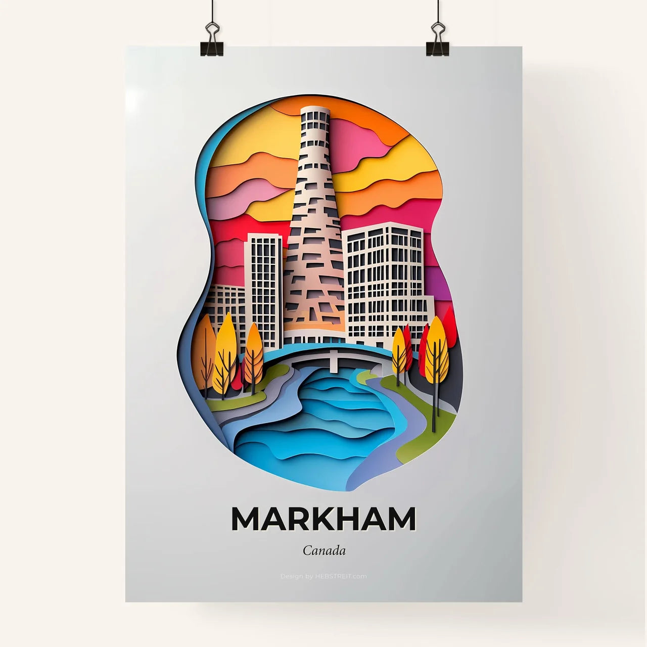 Vivid Markham, Canada, Colorful Poster