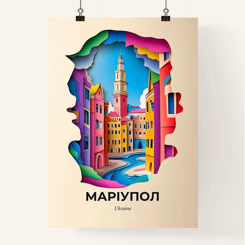 Vivid Mariupol, Ukraine, Colorful Poster