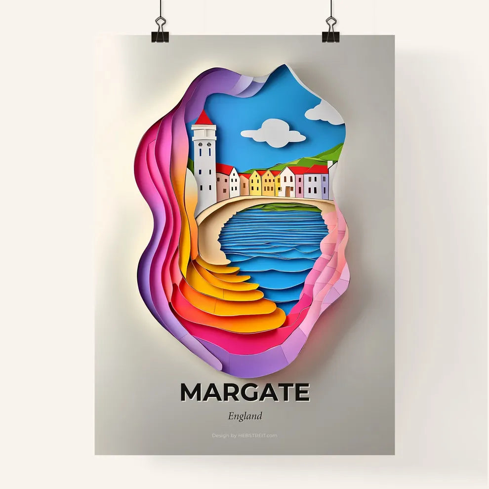Vivid Margate, England, Colorful Poster