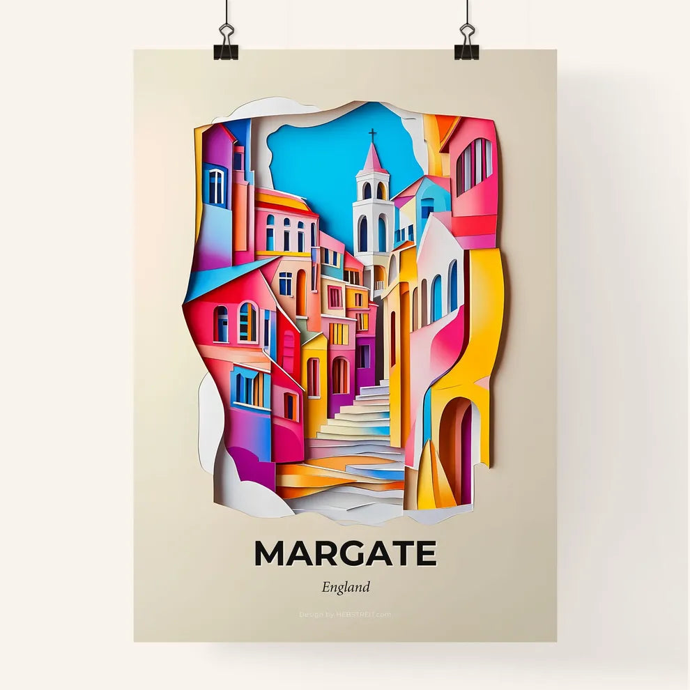 Vivid Margate, England, Colorful Poster