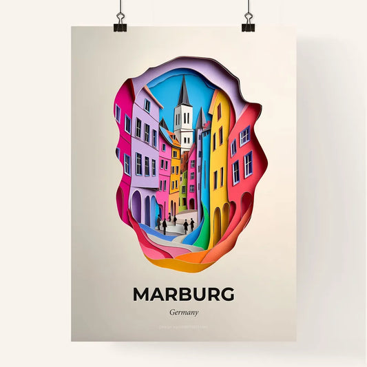 Vivid Marburg, Germany, Colorful Poster