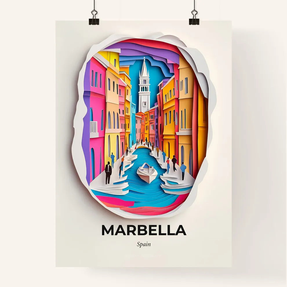Vivid Marbella, Spain, Colorful Poster