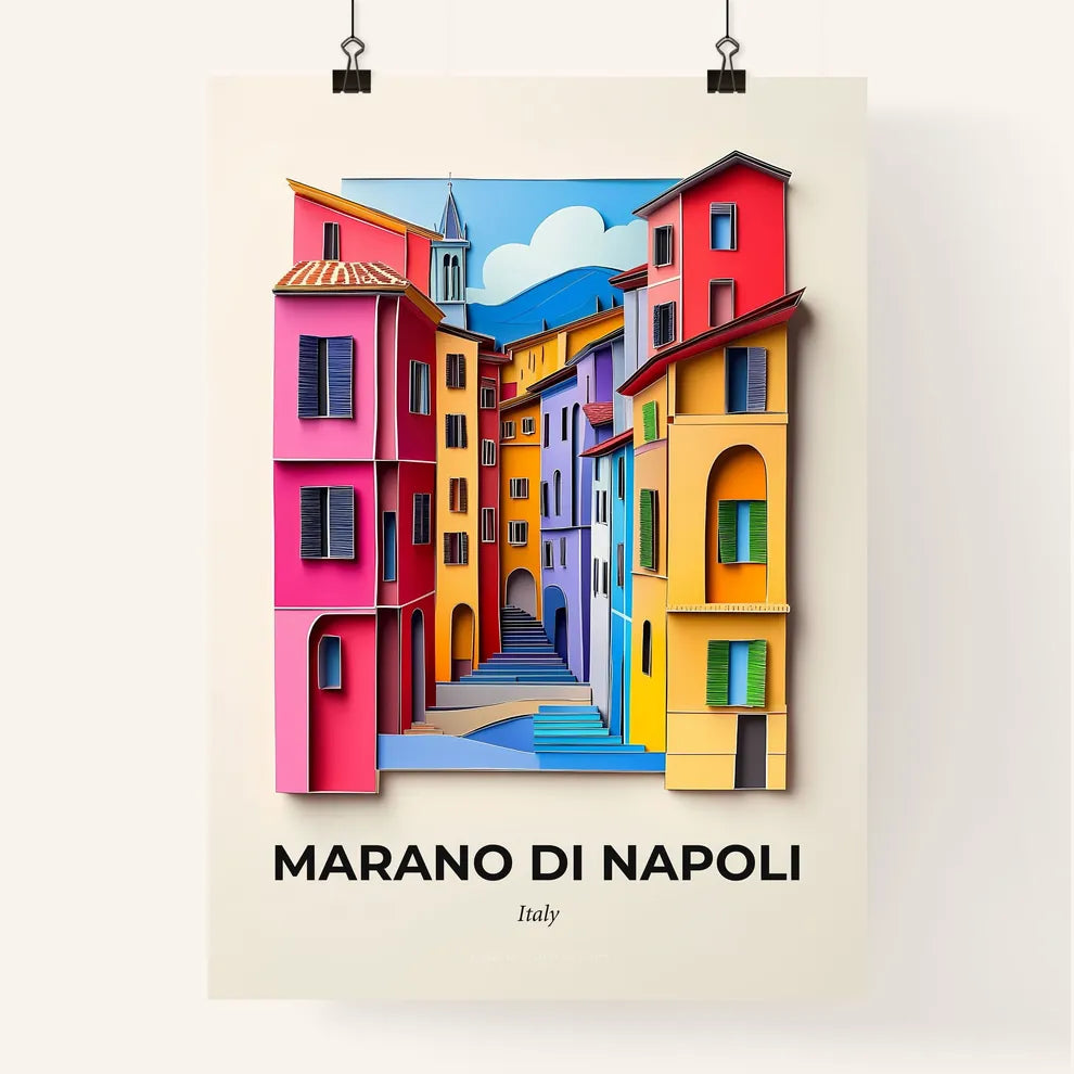 Vivid Marano di Napoli, Italy, Colorful Poster