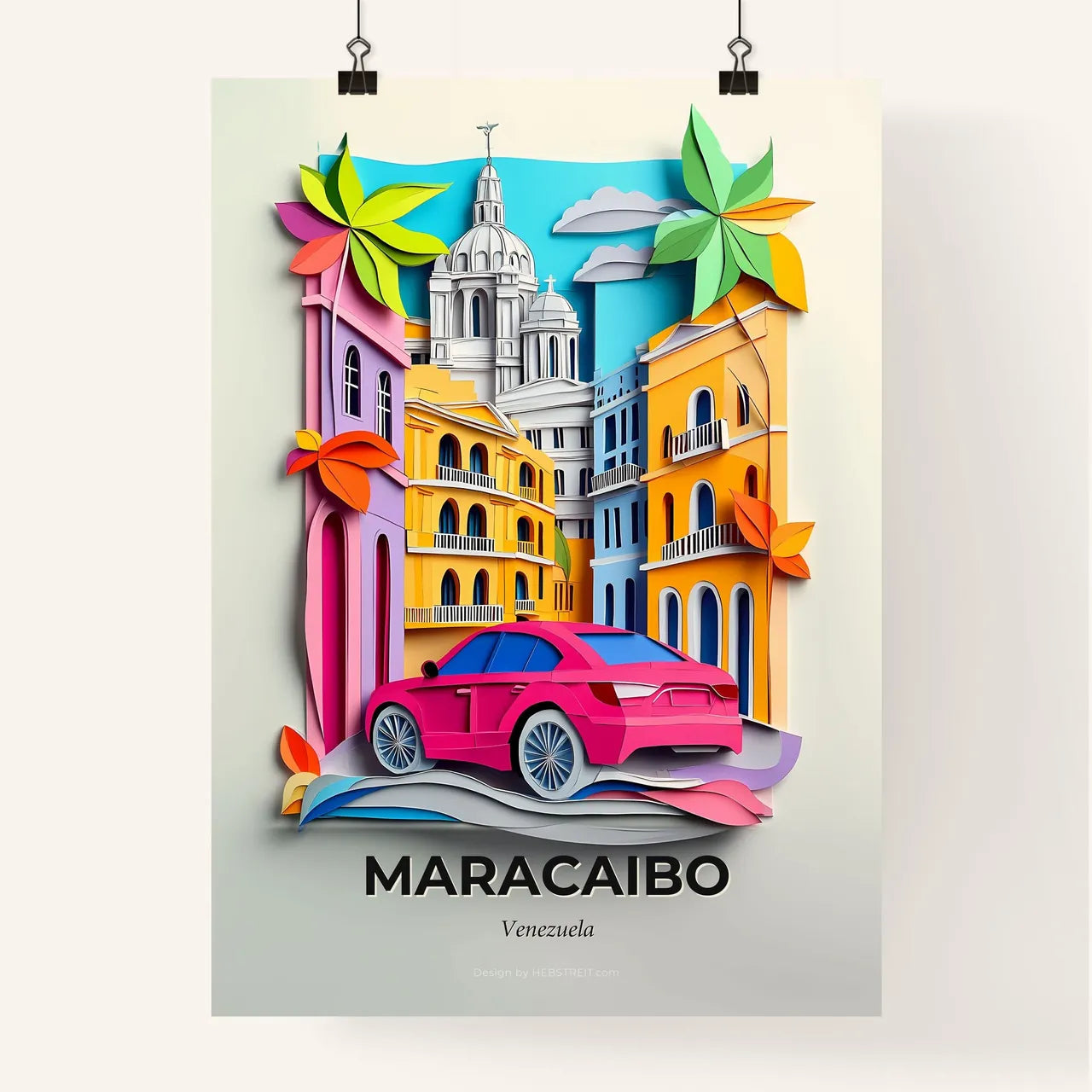 Vivid Maracaibo, Venezuela, Colorful Poster
