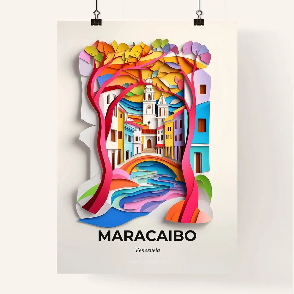 Vivid Maracaibo, Venezuela, Colorful Poster