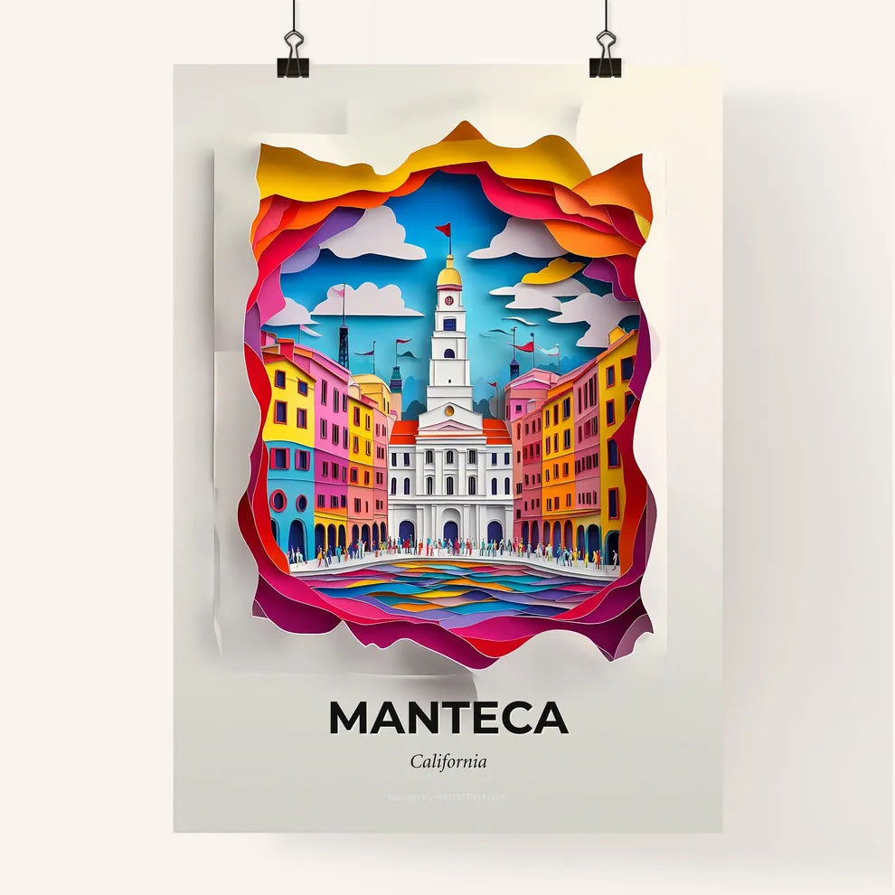Vivid Manteca, California, Colorful Poster