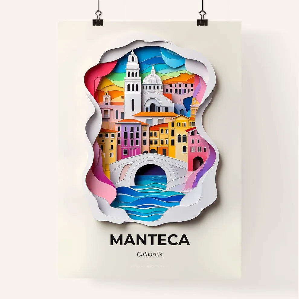 Vivid Manteca, California, Colorful Poster