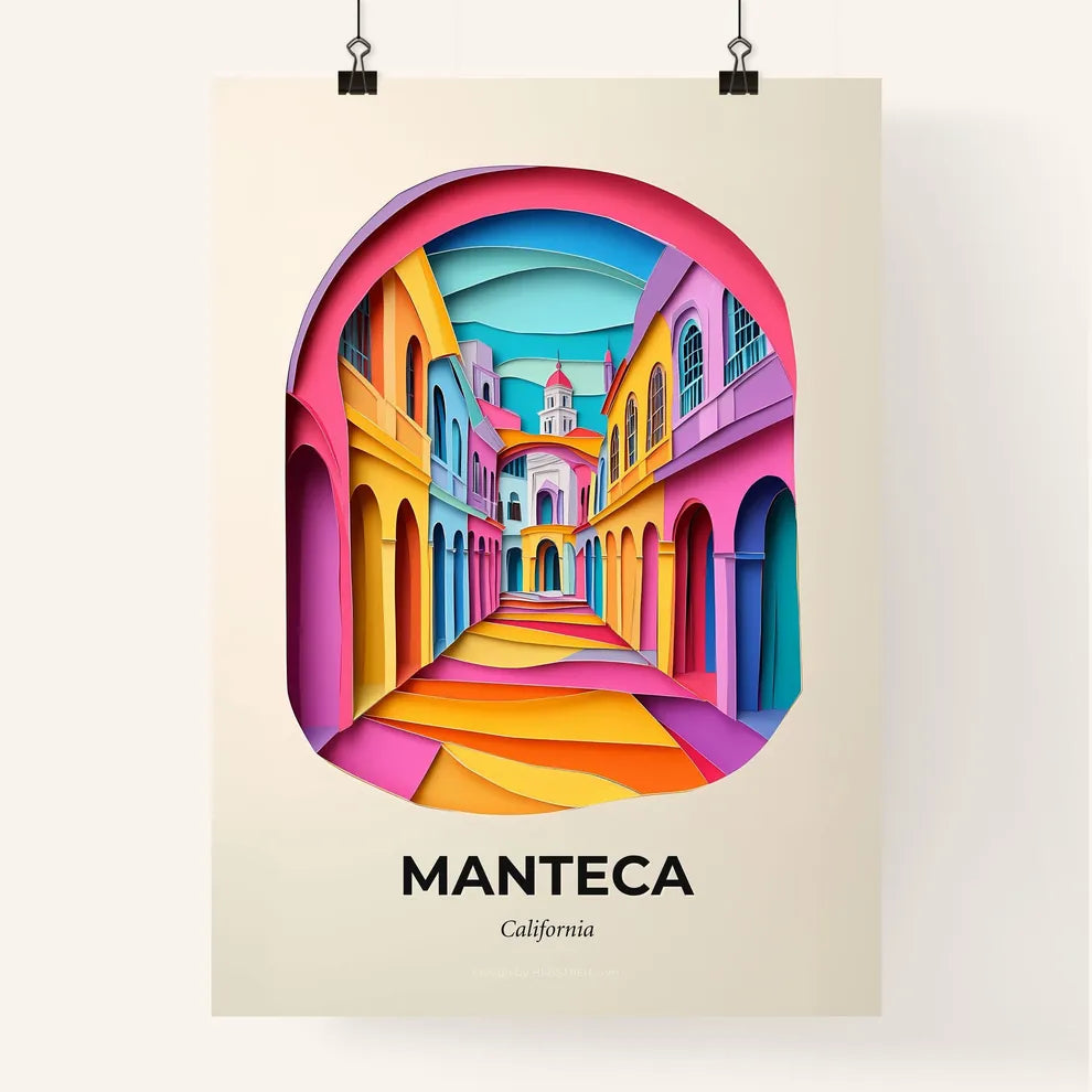 Vivid Manteca, California, Colorful Poster
