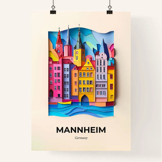 Vivid Mannheim, Germany, Colorful Poster