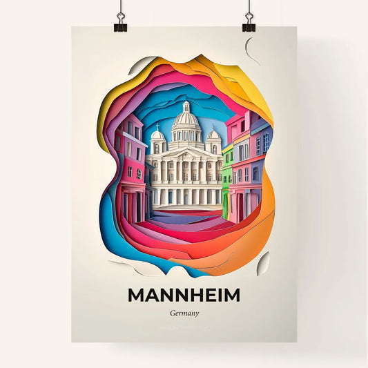 Vivid Mannheim, Germany, Colorful Poster