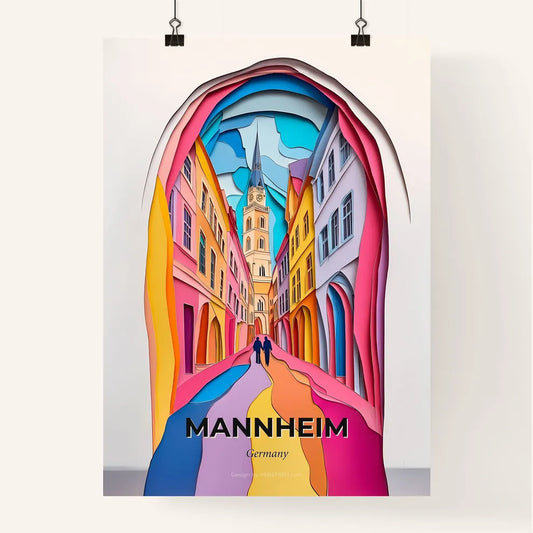 Vivid Mannheim, Germany, Colorful Poster