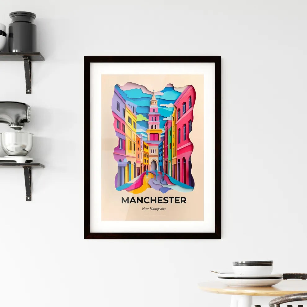 Vivid Manchester, New Hampshire, Framed Wall Art