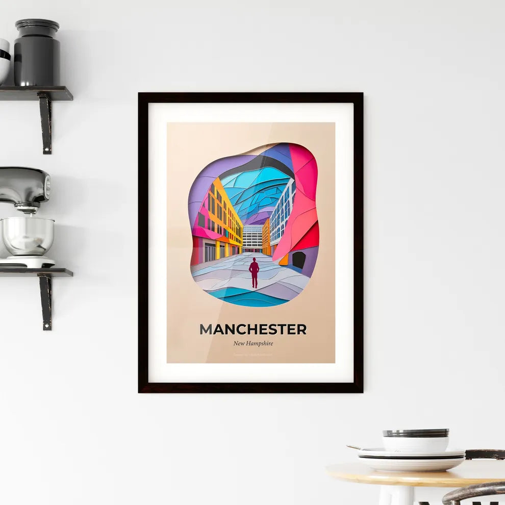 Vivid Manchester, New Hampshire, Framed Wall Art
