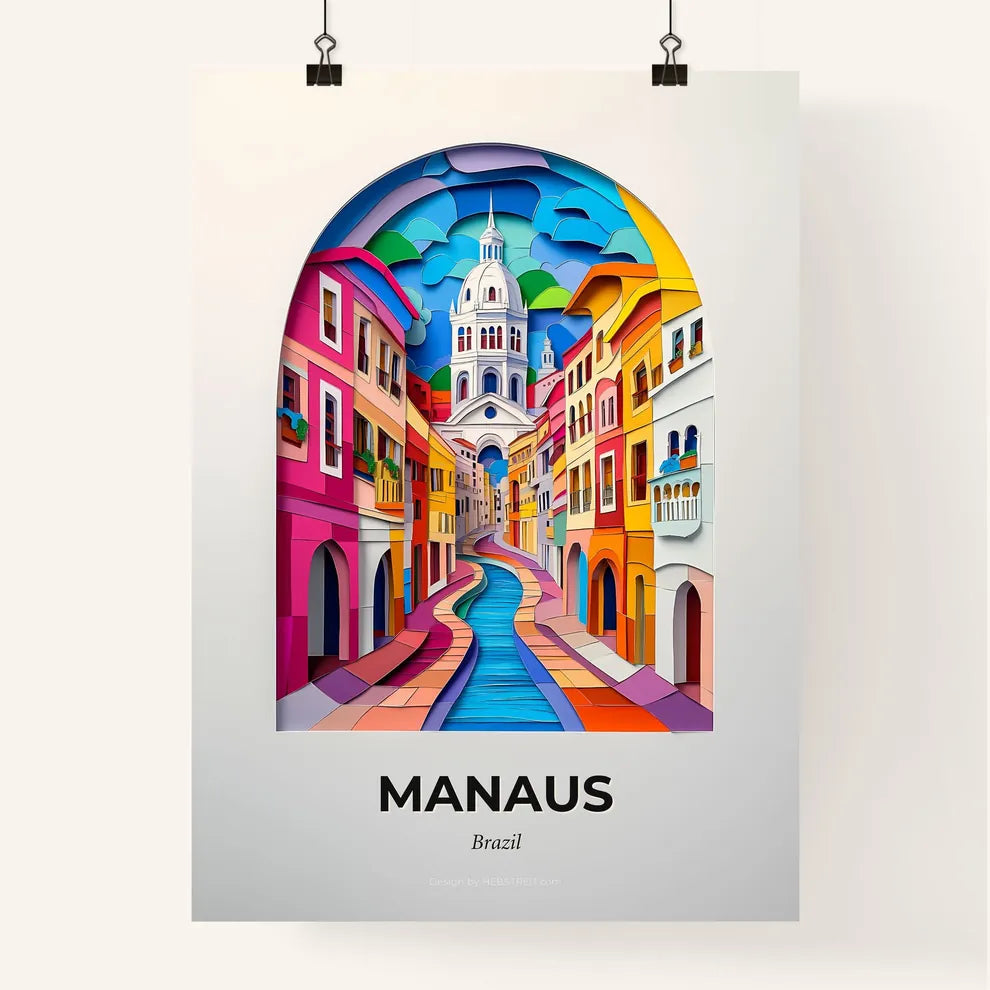Vivid Manaus, Brazil, Colorful Poster