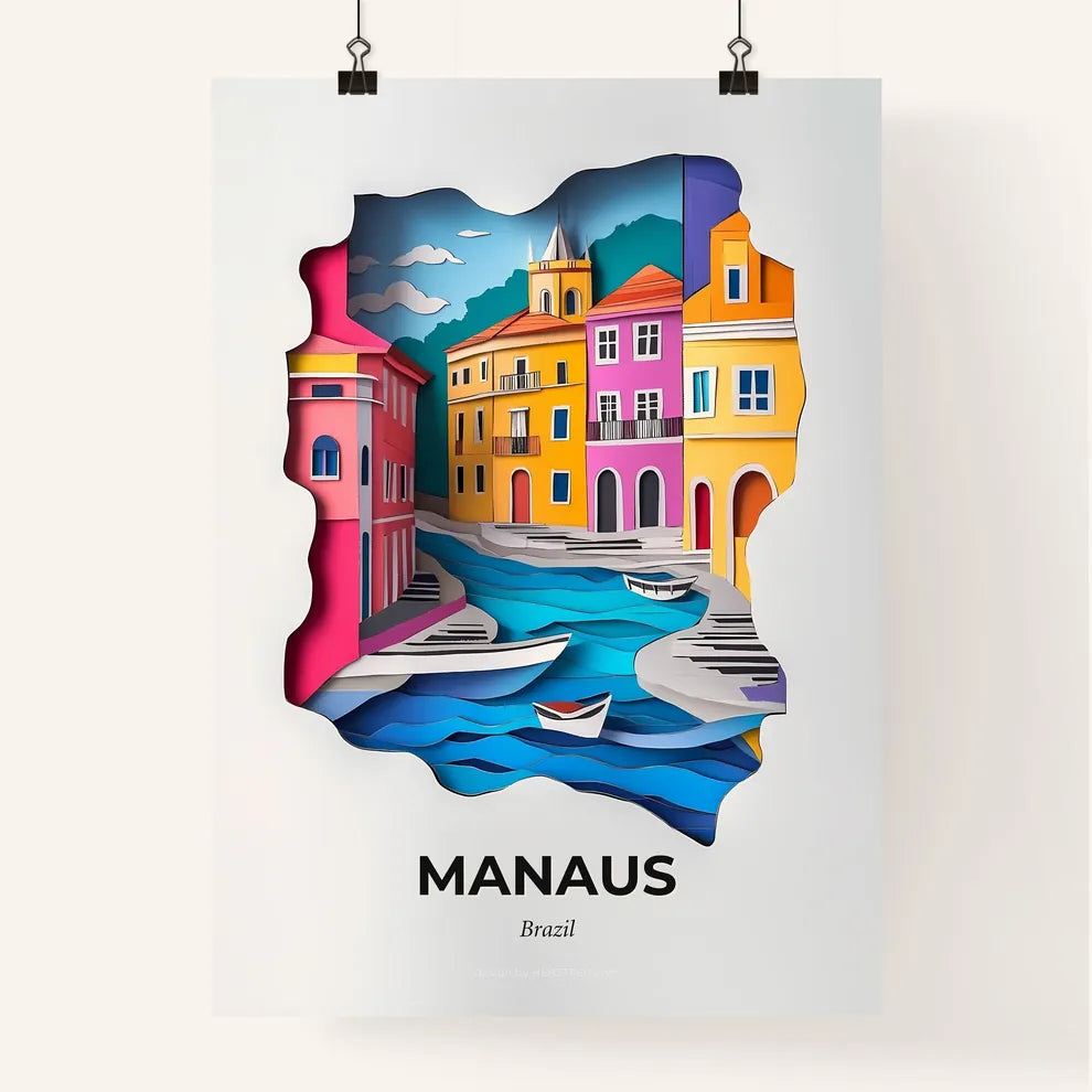 Vivid Manaus, Brazil, Colorful Poster
