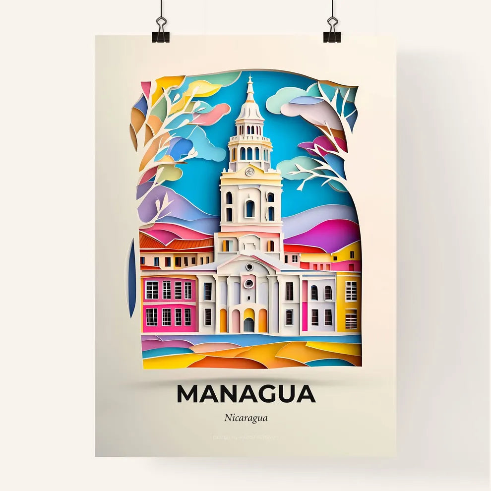 Vivid Managua, Nicaragua, Colorful Poster