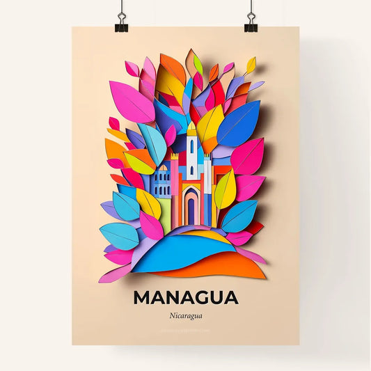 Vivid Managua, Nicaragua, Colorful Poster