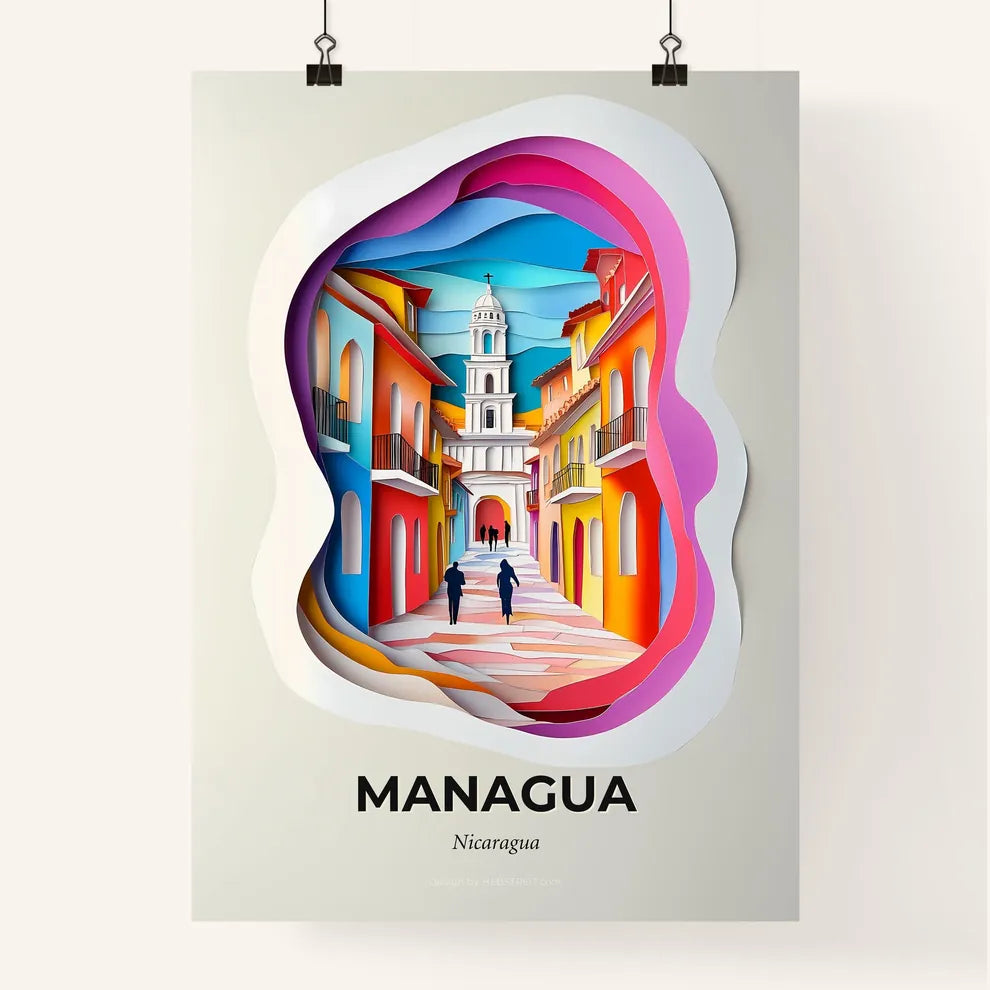 Vivid Managua, Nicaragua, Colorful Poster
