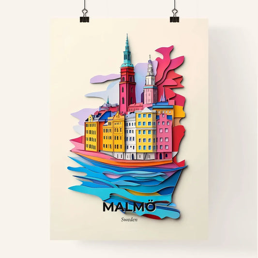Vivid Malmö, Sweden, Colorful Poster