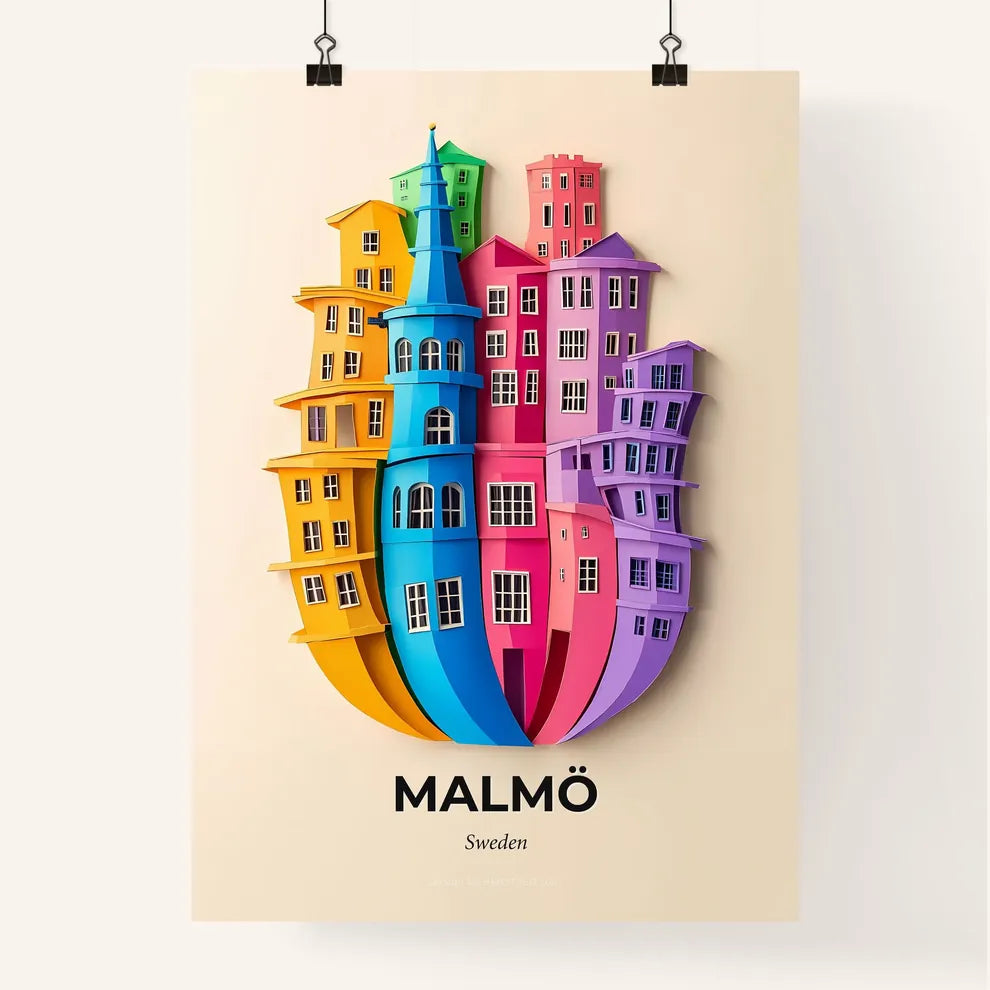 Vivid Malmö, Sweden, Colorful Poster