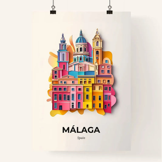 Vivid Málaga, Spain, Colorful Poster