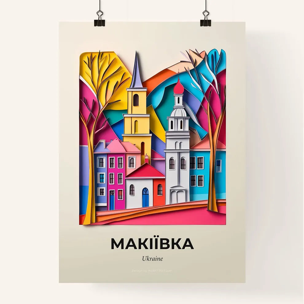 Vivid Makiivka, Ukraine, Colorful Poster