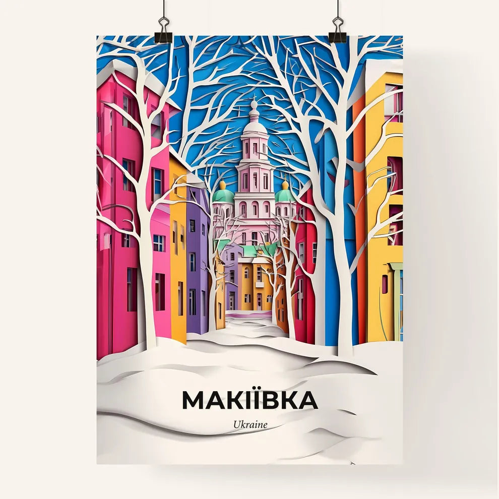 Vivid Makiivka, Ukraine, Colorful Poster