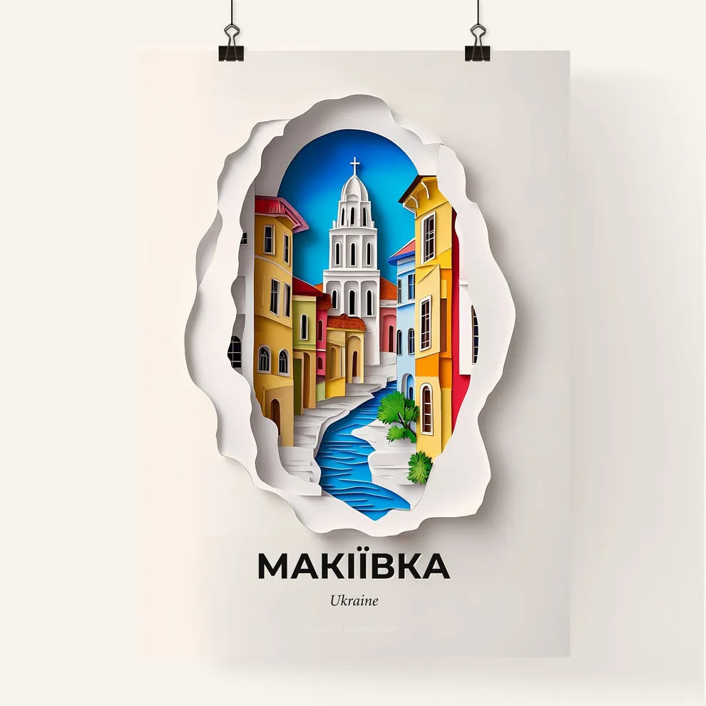 Vivid Makiivka, Ukraine, Colorful Poster