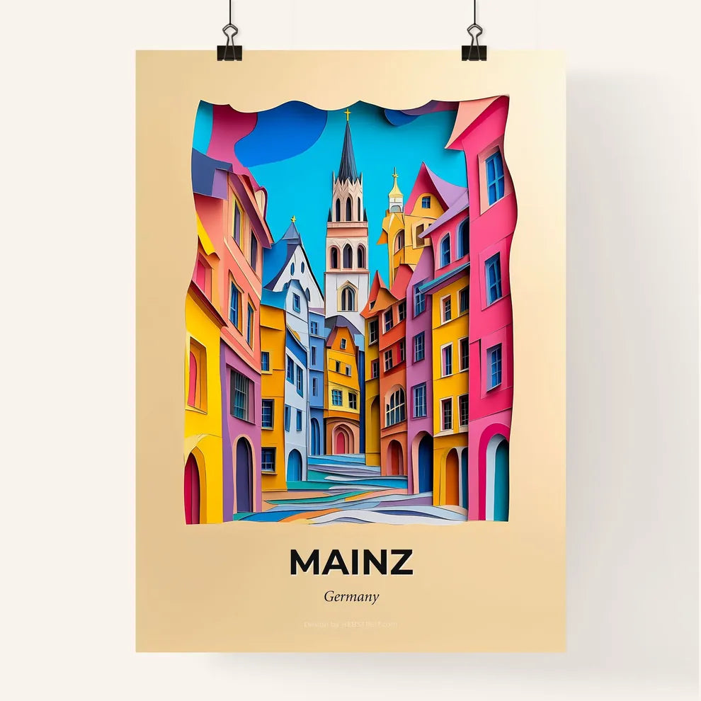 Vivid Mainz, Germany, Colorful Poster