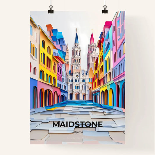 Vivid Maidstone, England, Colorful Poster