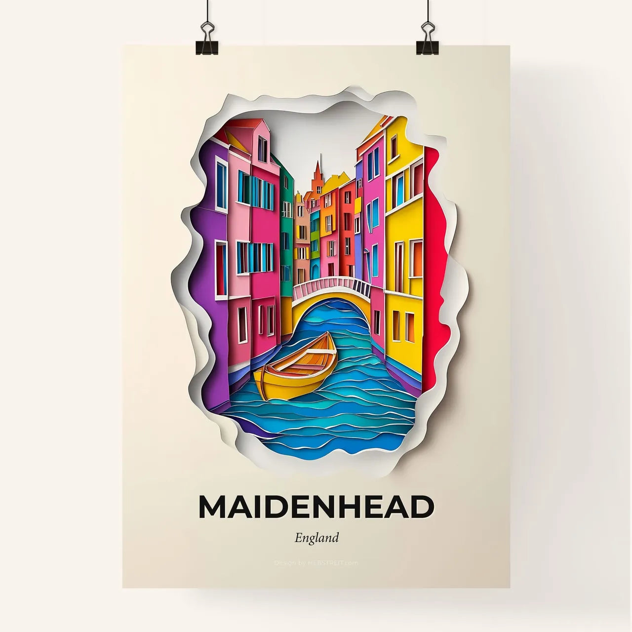 Vivid Maidenhead, England, Colorful Poster