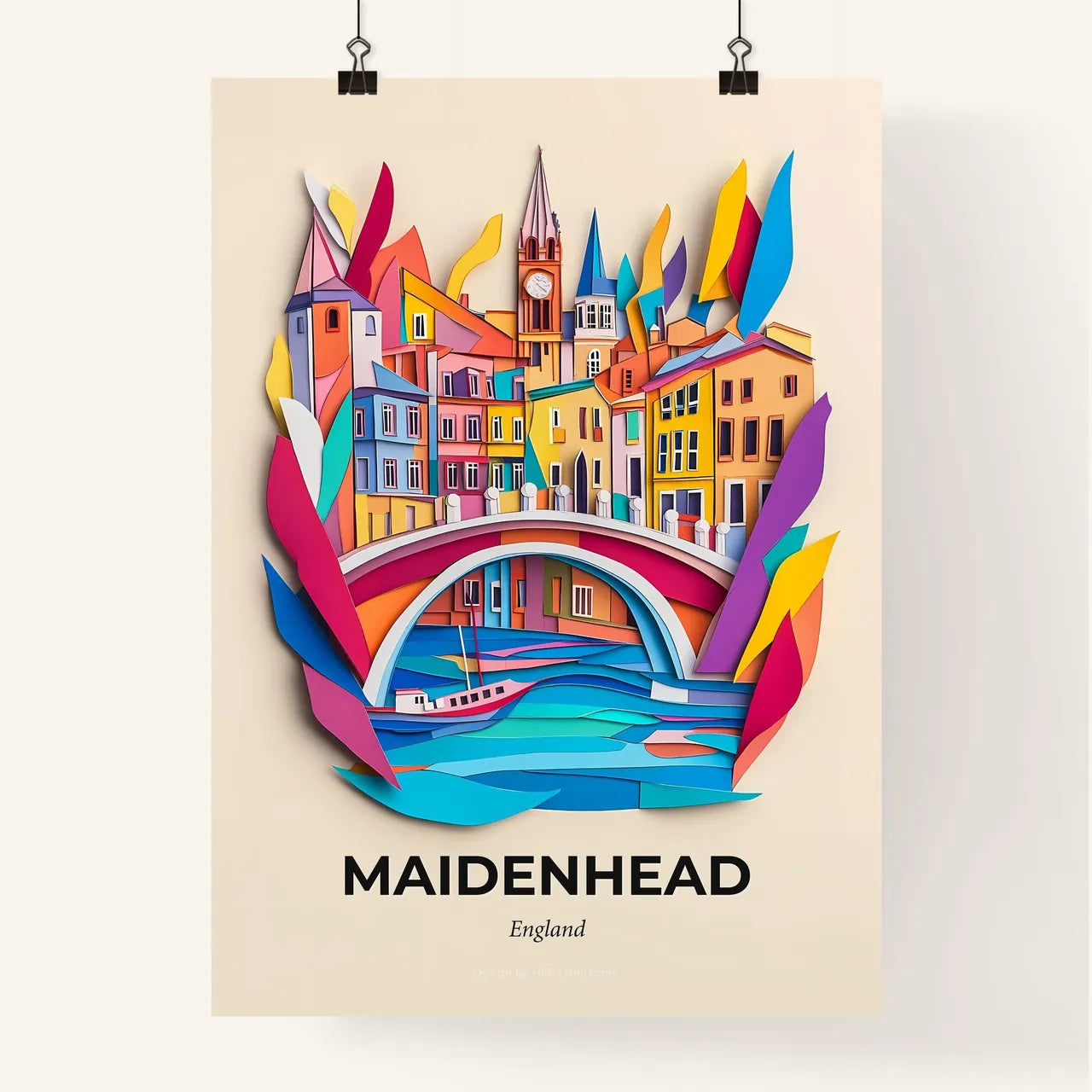Vivid Maidenhead, England, Colorful Poster