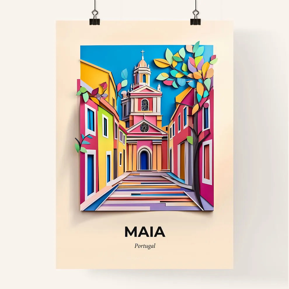Vivid Maia, Portugal, Colorful Poster