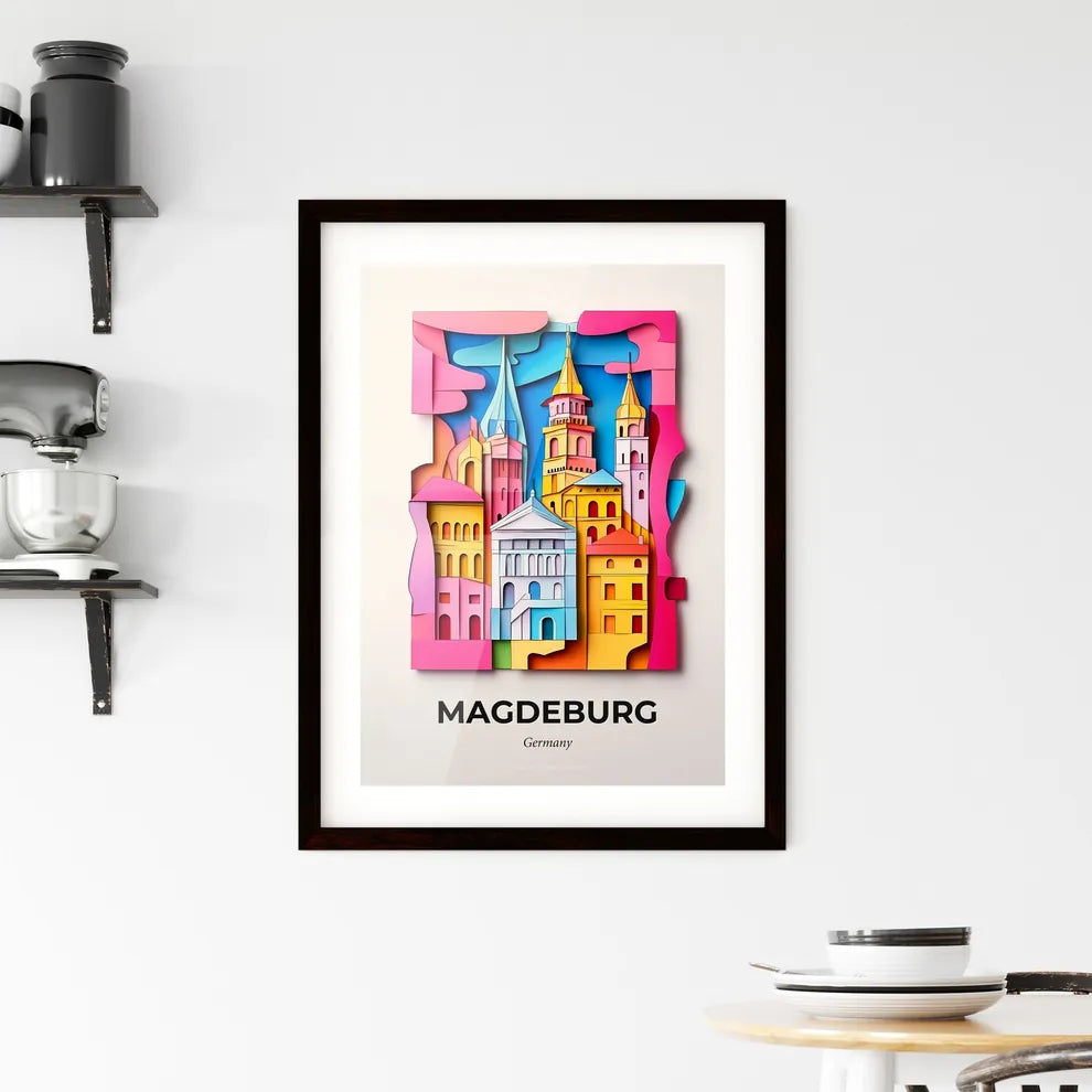 Vivid Magdeburg, Germany, Framed Wall Art