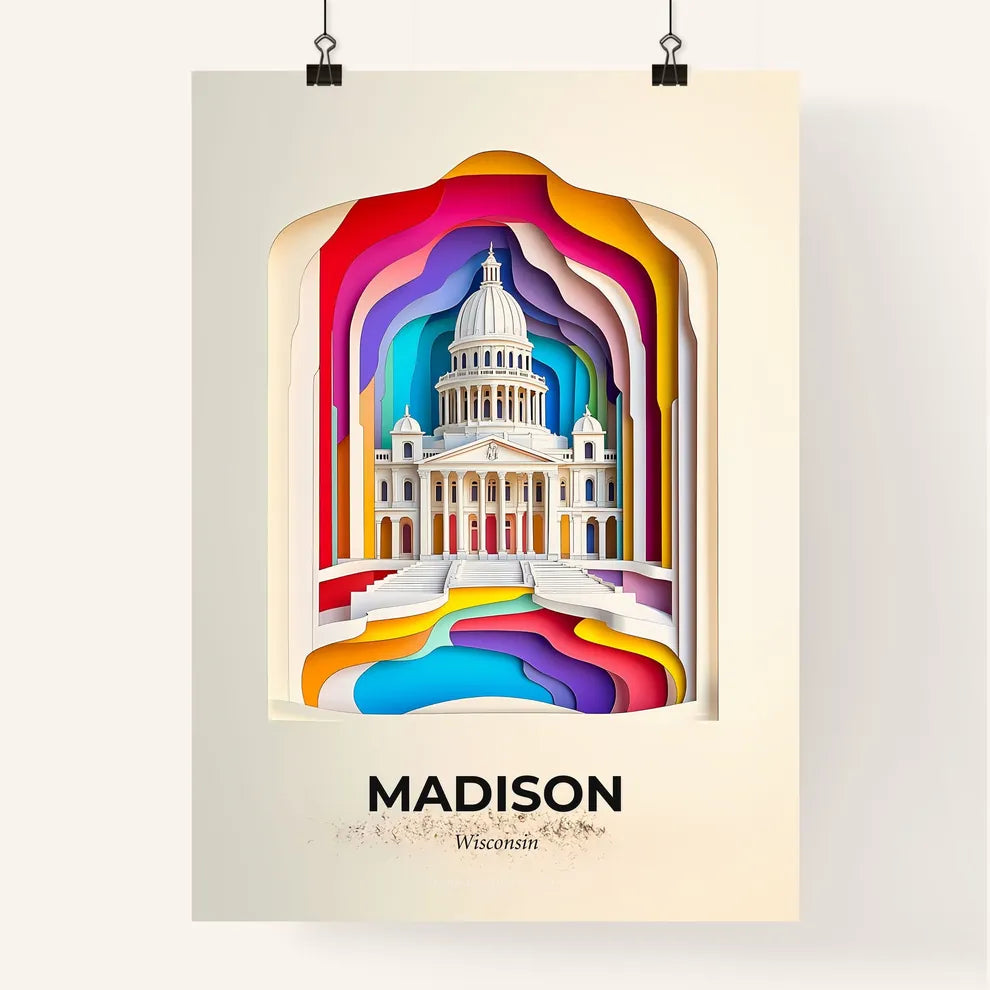Vivid Madison, Wisconsin, Colorful Poster