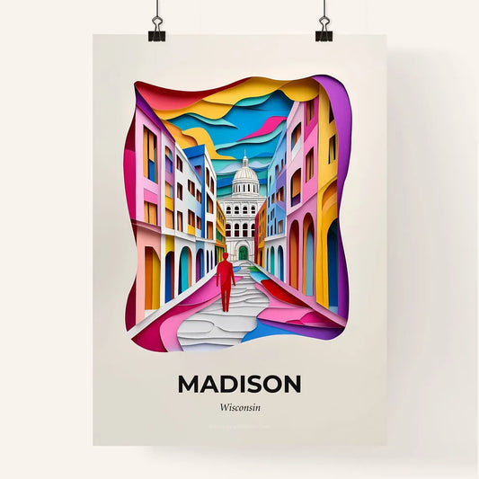 Vivid Madison, Wisconsin, Colorful Poster