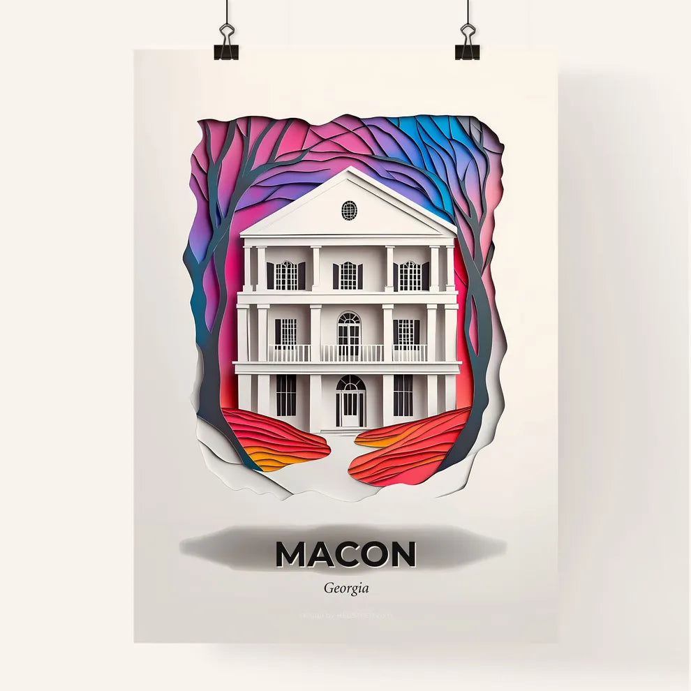 Vivid Macon, Georgia, Colorful Poster