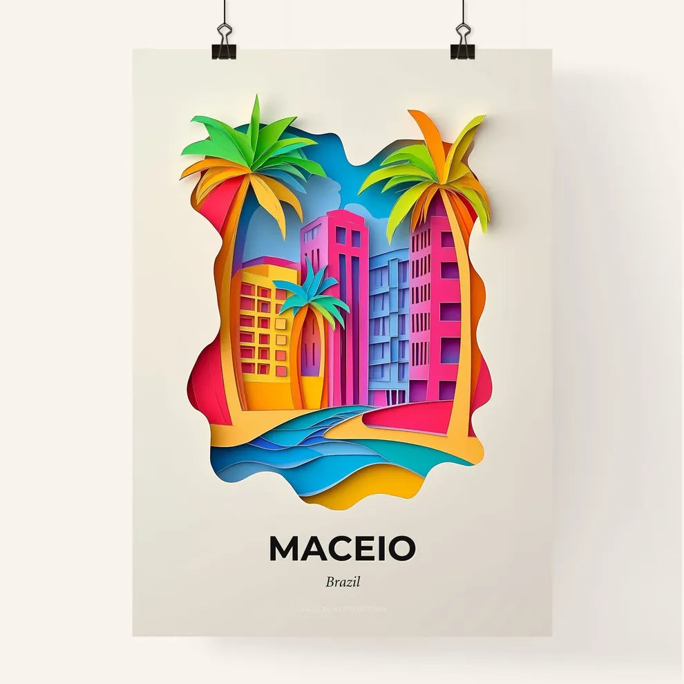 Vivid Maceio, Brazil, Colorful Poster