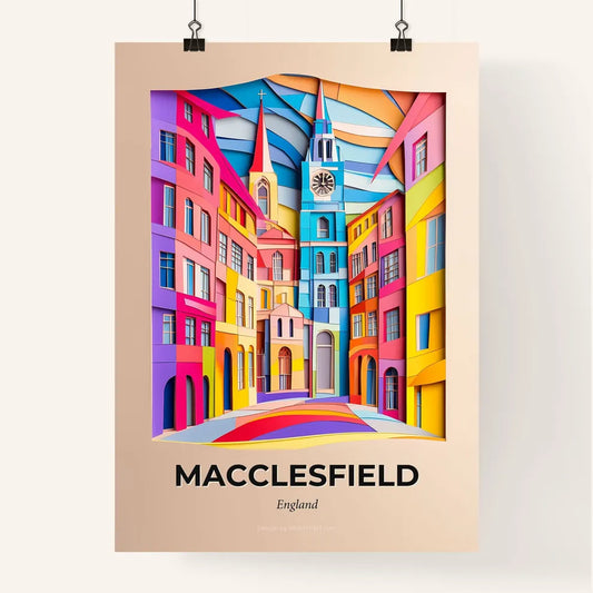 Vivid Macclesfield, England, Colorful Poster