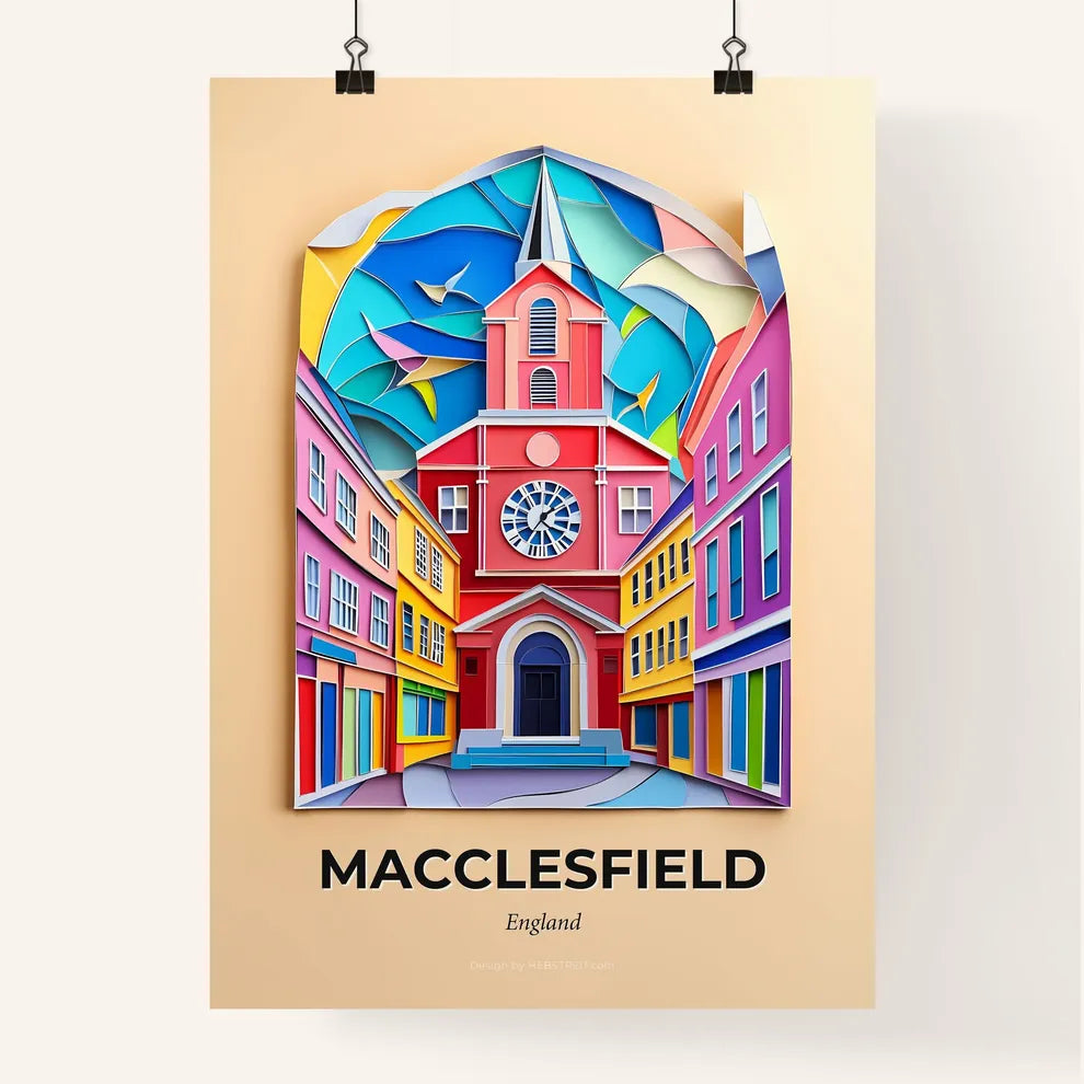 Vivid Macclesfield, England, Colorful Poster