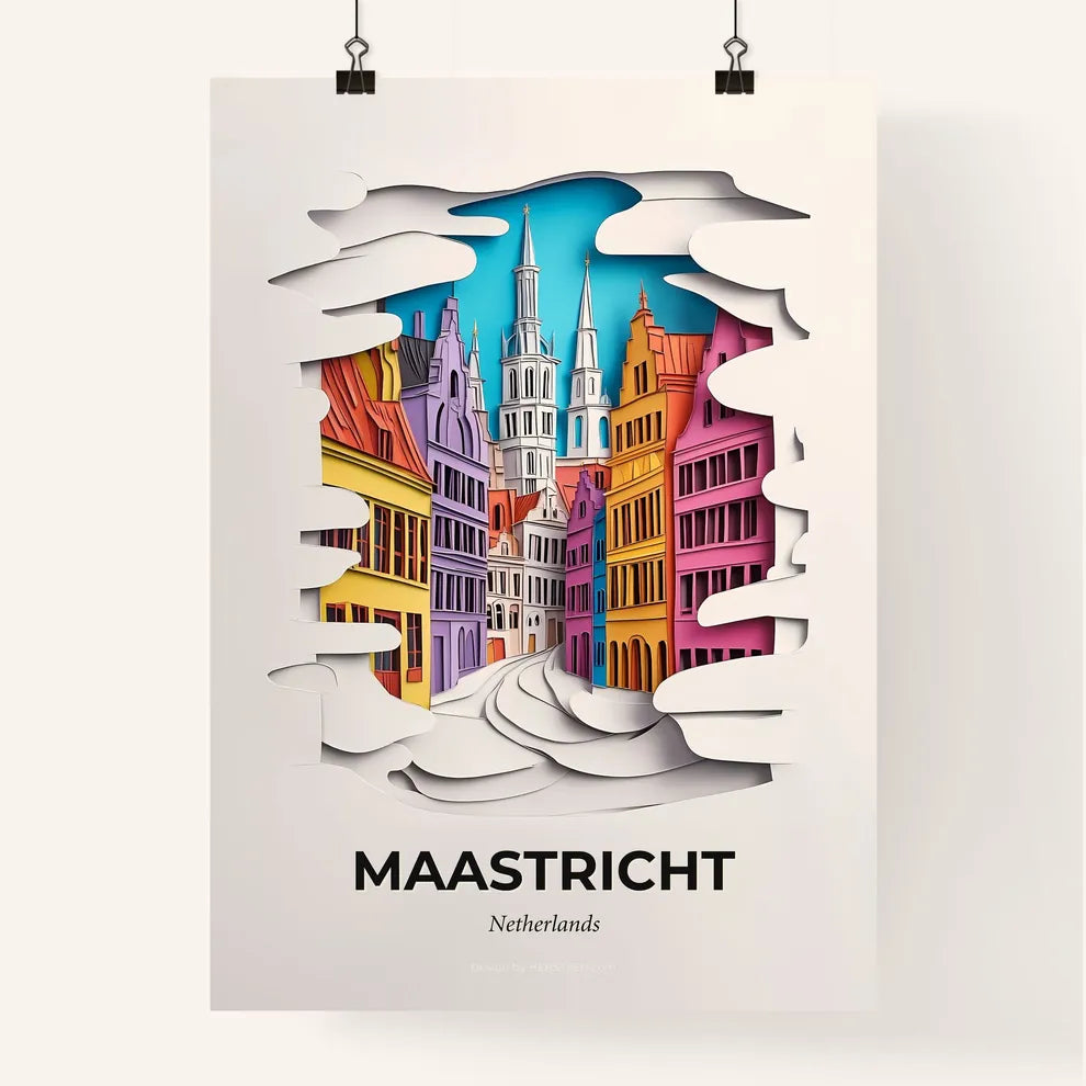 Vivid Maastricht, Netherlands, Colorful Poster