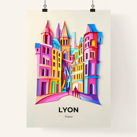 Vivid Lyon, France, Colorful Poster