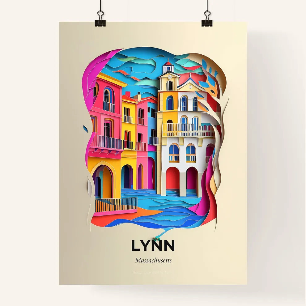 Vivid Lynn, Massachusetts, Colorful Poster