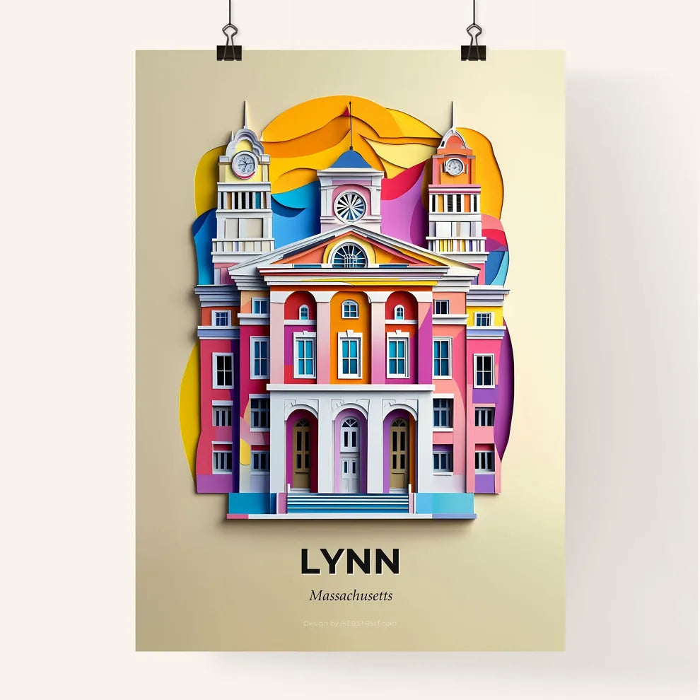 Vivid Lynn, Massachusetts, Colorful Poster