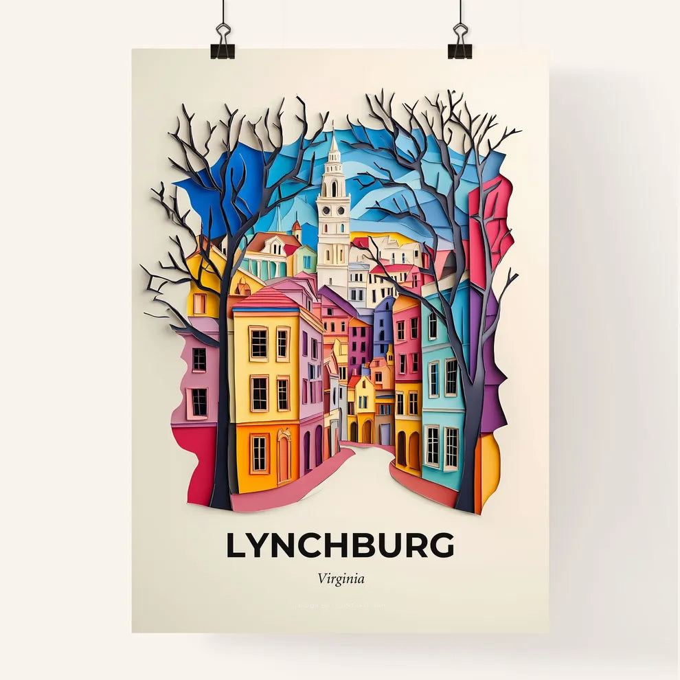 Vivid Lynchburg, Virginia, Colorful Poster