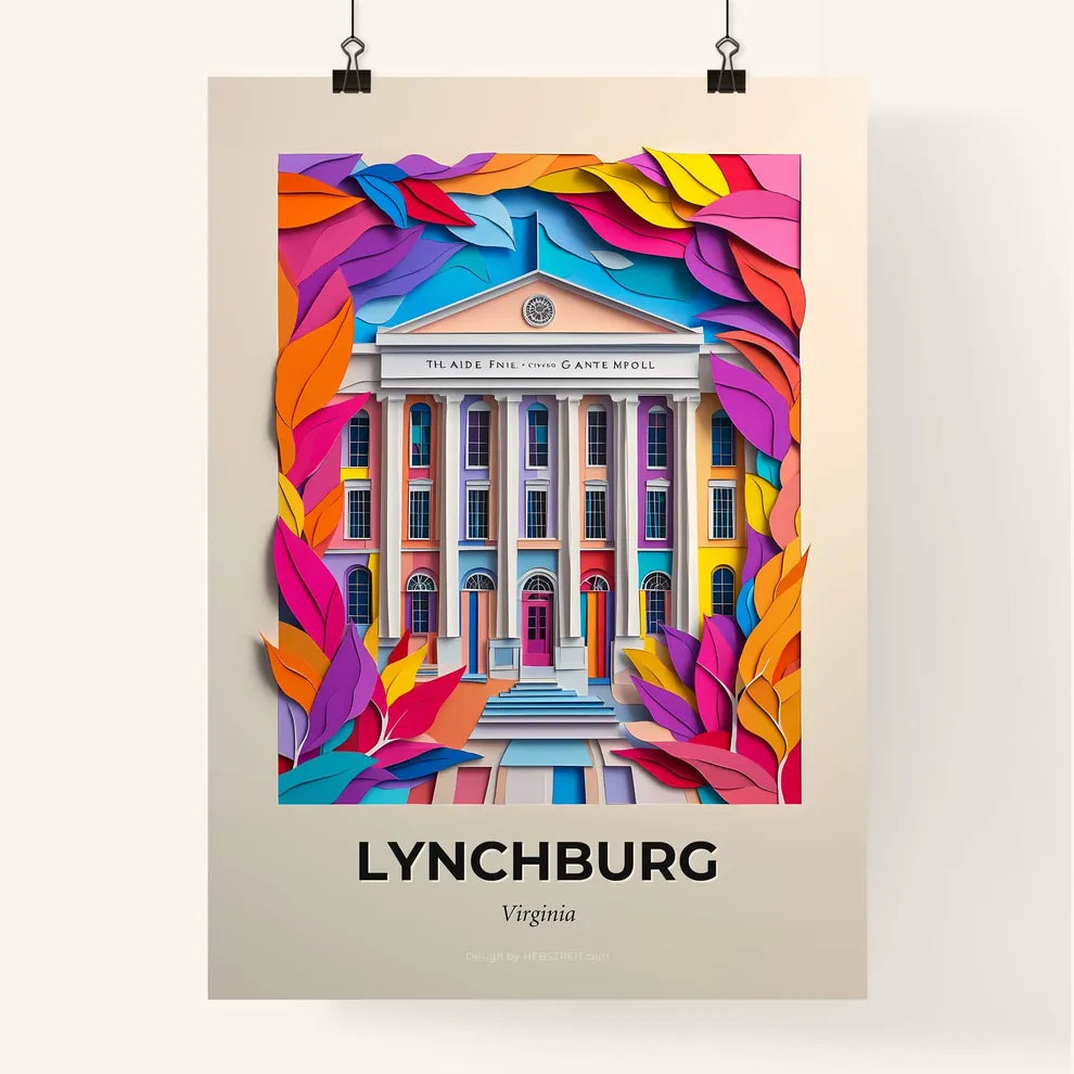 Vivid Lynchburg, Virginia, Colorful Poster