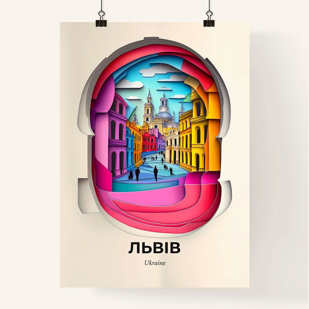 Vivid Lviv, Ukraine, Colorful Poster