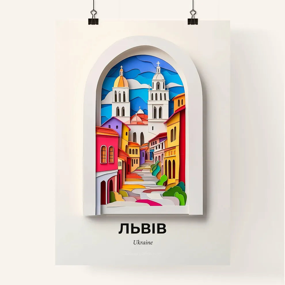 Vivid Lviv, Ukraine, Colorful Poster